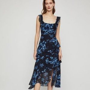 BCBGMAXAZRIA Divine Bloom Asymmetrical Dress US 0